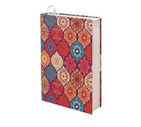 Kuiaobaty Fundas de libros con patrón étnico marroquí para novelas, tela elástica floral bohemia para libros de tapa dura