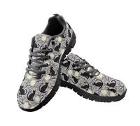 Kuiaobaty Zapatillas deportivas transpirables para mujer, informales, para trabajo, arte de Van Gogh, mariposa, estampado de leopardo, para caminar, gimnasio, fitness, Moon Forest Cats, 45.5 EU