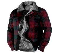 kuiazelit Chaqueta militar táctica de forro polar cálido para hombre, cortavientos, cuello de solapa grueso, chaqueta cargo casual, forro sherpa, chaqueta de leñador, chaqueta térmica acolchada para