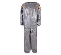 kuiazelit Traje de sauna de PVC para hombre y mujer, para pérdida de peso, gimnasio, fitness, entrenamiento, antidesgarros, adelgazamiento, boxeo, grasa, plata, 3XL