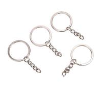 KUIDAMOS 100 Piezas Llavero Anillos Split Llaveros con Cadena de eslabones cadena para llavero Anillos de Llavero divididos de Metal Inoxidable para Artesanas Anneaux à ressorts