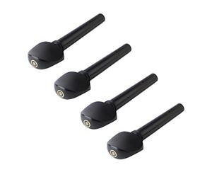 KUIDAMOS 4 Uds Accesorios para Violín Clavijas de Afinación de ébano Diseño de Perforación para Fijación de Cuerdas y Ajuste de Tono