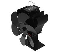 KUIDAMOS 6 Aspas Resistencia a Altas Temperaturas Ventilador de Estufa Accionado por Calor Arranque Automático para Estufa de Leña Negro 6.0 Pulgadas de Diámetro Operación Silenciosa para Fuera de