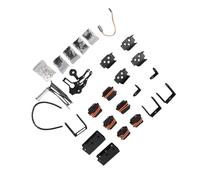 KUIDAMOS 6DOF Robot Brazo Mecánico Abrazadera Kit Manipulador para Piezas de Robot Industrial, 6 Engranajes de Dirección Analógicos Volante de Metal Producción Enseñanza Universitaria Negro