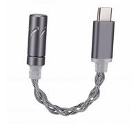 KUIDAMOS Adaptador de Auriculares USB C a 3,5 Mm Decodificador de Sonido Claro de Alta Resolución para Dispositivos iOS Diseño Duradero 1 Pieza (Plata)