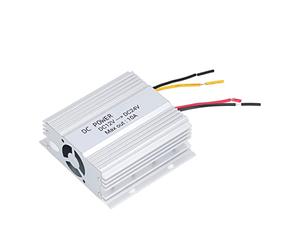 KUIDAMOS Amplificador de Potencia CC para Coche, Aleación de Aluminio, Alta Estabilidad para Camiones Grandes, Autobuses, Inversor Resistente de 10A y 240W