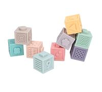 KUIDAMOS Bloques de bebé de Juguete, Bloques de Construcción Apilables Blandos y Blandos para Bebés Pequeños, Juguete de Baño para Jugar en el Agua, Sonido de Chirrido, para Juegos de Educación