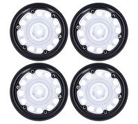 KUIDAMOS Bujes de Rueda RC de Aleación de Zinc, 12 Orificios para Coches AXIAL/HSP 1/10 RC, Cubo de Rueda de Metal (Blanco)