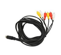 KUIDAMOS Cable Mini DIN a 6 Señal Clara Sonido Estable Cable Compuesto de Video para TV, Reproductor de DVD, Monitor Aplicable para Videocámara Digital Receptor AV