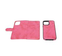 KUIDAMOS Caja del Teléfono 2 En 1 Cartera Magnética A Prueba De Golpes Impermeable para iOS 13 Pro MAX 6.7in - Material Durable De PU TPU, 4 Ranuras para Tarjetas (Rosa roja)