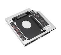 KUIDAMOS Carcasa a 2nd HDD SSD, Carcasa Ligera de Aleación de Aluminio para Disco Duro, para Portátiles con Unidad óptica de 12,7mm