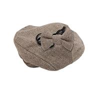 KUIDAMOS Conjunto de Accesorios para Fotografía de Bebés Recién Nacidos, Gorra Plana de Moda, Sombrero de Caballero, Pajarita para Niños de 0 a 1 Mes, Material de Mezcla de Algodón para Fotografía