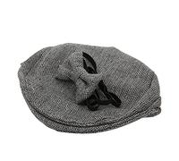 KUIDAMOS Conjunto de Accesorios para Fotografía de Bebés Recién Nacidos, Gorra Plana de Moda, Sombrero de Caballero, Pajarita para Niños de 0 a 1 Mes, Material de Mezcla de Algodón para Fotografía