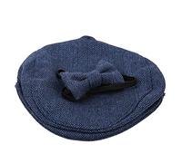 KUIDAMOS Conjunto de Accesorios para Fotografía de Bebés Recién Nacidos, Gorra Plana de Moda, Sombrero de Caballero, Pajarita para Niños de 0 a 1 Mes, Material de Mezcla de Algodón para Fotografía