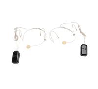 KUIDAMOS de Micrófono con Auriculares Inalámbricos Conexión Estable Batería de Larga Duración Ligero y Cómodo para Enseñar a Hablar en Público Negro