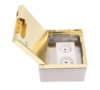 KUIDAMOS Enchufe de Suelo Empotrado Dorado con Potencia de 4000W para Oficina, Hogar, Hotel, Escuela, Toma Oculta para Accesibilidad sin Esfuerzo