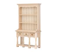 KUIDAMOS Estantería para Casa de Muñecas Estantería en Miniatura Clásica Escala 1/12 para Juegos de Simulación Regalo para Niños Material de Abedul 10,7x17,9x4cm