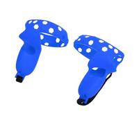 KUIDAMOS Funda de Agarre para Controlador 2, Funda Protectora de Silicona Ligera con Diseño Antitiro para Juegos de Realidad Virtual, 2 Unidades (Azul)