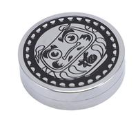 KUIDAMOS Gato de la Suerte de Acero Inoxidable con Patrón Tallado, Deslizador de Empuje de Moneda, Juguete Ergonómico Portátil con la Punta del Dedo para Aliviar el Estrés, Tamaño de Bolsillo para