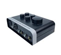 KUIDAMOS Interfaz de Sonido USB 48V Power Mezclador Preamplificador Profesional para Grabación de PC Podcasting Aleación de Aluminio Negro 1 Unidad