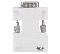 KUIDAMOS Interfaz Multimedia HD 1080P a Adaptador VGA Diseño Elegante para PC Laptop TV Terminales Chapados en Oro Negro (Blanca)