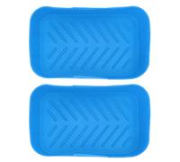 KUIDAMOS Juego de Alfombrilla y Cesta de Silicona para Freidora, Accesorios Reutilizables Antiadherentes para DZ201 Foodi 8QT, Silicona Premium Resistente Al Calor, 2 Piezas (Azul)