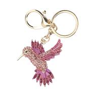 KUIDAMOS Llavero Elegante con Diamantes de Imitación, Aleación de Zinc, Artesanía Exquisita Multifuncional para Bolso de Hombro, Llavero Brillante Lindo (Roja)