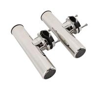 KUIDAMOS Los Soportes para Cañas de Pescar de Acero Inoxidable Estilo Torneo Sujetan de Forma Segura 2 Cañas de Pescar para Montaje en Riel de Barco, Adecuados para Entusiastas de la Pesca en Barcos