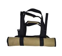 KUIDAMOS Luxe Bolsa de Almacenamiento de Leña de Gran Capacidad Práctico Portador de Troncos de Madera Plegable para Manipulación de Leña de Jardín Tela Oxford para Acampar Al Aire Libre (Caqui)