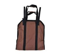 KUIDAMOS Luxe Bolsa de Almacenamiento de Leña de Gran Capacidad Práctico Portador de Troncos de Madera Plegable para Manipulación de Leña de Jardín Tela Oxford para Acampar Al Aire Libre (Marrón)