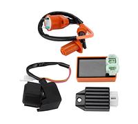 KUIDAMOS Módulo CDI de 6 Pines Bobina de Encendido Rectificador Relé de Arranque para ATV de 4 Tiempos 50-125, Kit Estándar Original para Quads Dirt Bike, Material de Goma