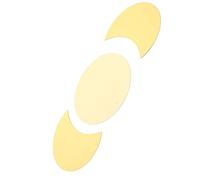 KUIDAMOS Pegatina de Pared de Espejo Acrílico, Calcomanía Decorativa de Sol y Luna para Uso Doméstico, Sala de Estar, Cocina, Baño, 3 Piezas (Oro)