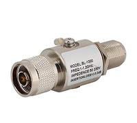 KUIDAMOS Protector contra Sobretensiones N Macho a N Hembra, Pararrayos Robusto para Equipos de Comunicación, Tamaño Pequeño, Ligero, 200W