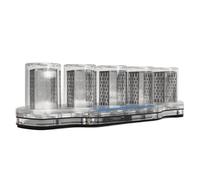 KUIDAMOS Reloj de Tubo RGB Reloj Digital LED a Todo Color de Alta Precisión para Dormitorio Alimentado por USB para el Hogar Material de Oficina Vidrio Acrílico ABS