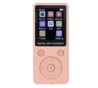 KUIDAMOS Reproductor de MP3 Actualizado BT 5.0 Super Slim HiFi Reproductor de Música para Estudio Pantalla a Color Portátil Dispositivo de Memoria de 1,8 Pulgadas y 32 GB (Dorada)