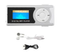 KUIDAMOS Reproductor MP3 Portátil, Mini Reproductor Multimedia de Música con Pantalla LCD con Linterna LED y Diseño de Trasero, para Ejercicios Deportivos y Actividades Al Aire Libre (Plata)