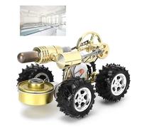 KUIDAMOS Retro Stirling Motor De Aire Caliente Stirling Engine Model Kit Estilo Retro, Generador De Coche, Modelo 15,8 X 11,4 X 9 Cm, Aleacin De Zinc, Locomotoras De Moteurs