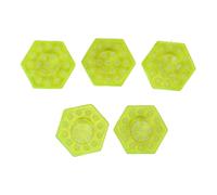 KUIDAMOS Soporte de Tapón de Frag de Hexagonal Acrílico, Seguro para Pecera, Estante de Resistente para Acuario, 5 uds., para Reproducción y Crecimiento de