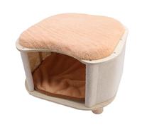 KUIDAMOS Taburete para Casa de Gatos, Cueva de Madera Duradera para Gatos para Uso Interactivo en el Hogar con Humanos para Todas Las Estaciones, 27 Accesorios