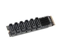 KUIDAMOS Tarjeta Adaptadora M.2 a Serial ATA 3.0 Conectividad de Alta Velocidad de 6 Gbps para Juegos de PC y Expansión de Almacenamiento Diseño de Aleación de Aluminio