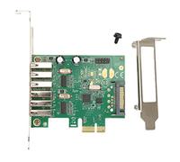 KUIDAMOS Tarjeta PCI Express USB2.0 de 6 Puertos para Actualización de Escritorio, Alta Velocidad 480 Mbps, Adecuada para Sistemas, Alimentación de 15 Pines, Rendimiento Eficiente