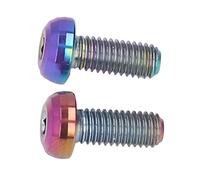 KUIDAMOS Tornillos para Portabotellas de Bicicleta, Pernos de Fijación Duraderos para Ciclismo, Soporte para Botella de Agua para Deportes Al Aire, Aleación de Titanio M5x12mm, 2 uds.