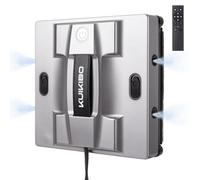 KUIKIBO K1 - Robot de limpieza de ventanas con 4 boquillas de pulverización, robot robótico de 6000 Pa, limpiador de ventanas automático con detección de bordes, robot de limpieza de vidrio de bajo