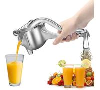 KUIRUNRX® Exprimidor de frutas de aluminio, exprimidor manual para máxima producción de zumo y disfrute, prensa de frutas para cocina y bar (360 g)