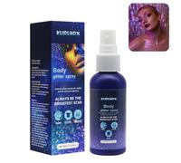 KUIRUNRX® Spray Purpurina, Spray Purpurina Cuerpo y Pelo, Plateado Purpurina Gel para Cuerpo y Cara Brillo Body Glitter Gel para La Cabello, Labios, Halloween, Fiesta, Mascarada