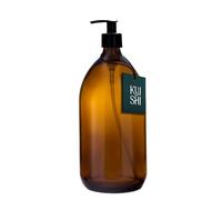 Kuishi - Dispenser per sapone - vetro ambrato, Vetro, Amber, 1000ml