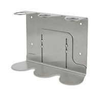 Kuishi Soporte para dispensador de jabón Triple de Plata Satinada, Soporte para Botellas de jabón de 250-500 ml, montado en la Pared, Resistente a la corrosión, Botellas no Incluidas