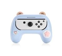 Kuitmor Agarre de mano para palanca de mando Switch, controlador de agarre resistente al desgaste, cómodo soporte de silicona Joy Con para Switch/OLED, 1 pieza (azul)