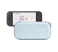 Kuitmor Carrying Case Compatible with Switch 2 (2025) 7.9 Inch, Hard-Shell Slim Travel Case with 10 Game Card Slots for Switch 2 Console and Accessories, Candy Party (Blue)