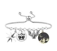 KUIYAI Acotar Bat Boys, pulsera de corte nocturno, regalo Velaris, ciudad de la luz de las estrellas, regalo de Bookish, S, Piedra, No es una piedra preciosa